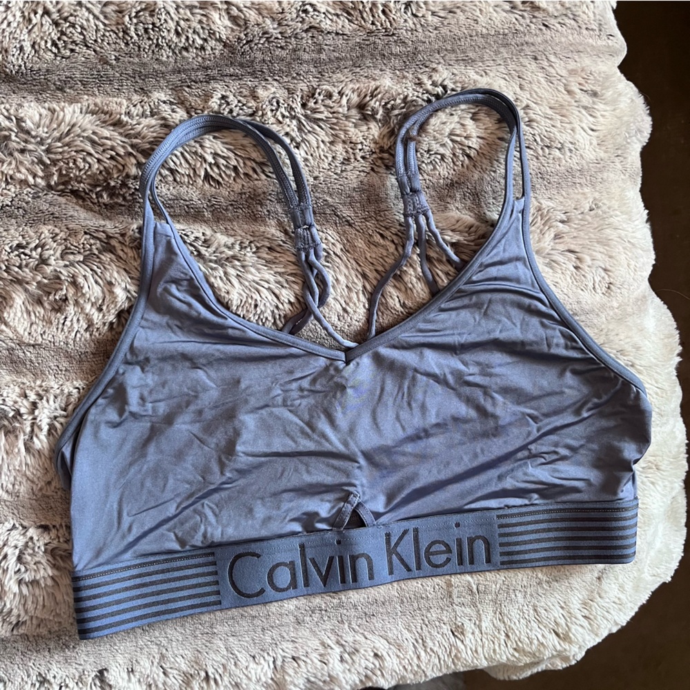 Calvin Klein purple sports bra, size Large